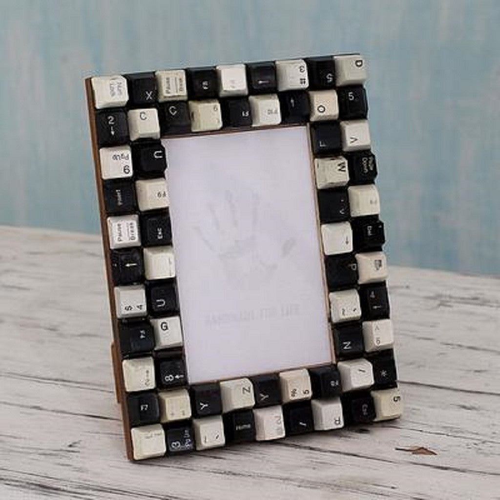Gorgeous Photo Frame made up of waste computer keyboard keys