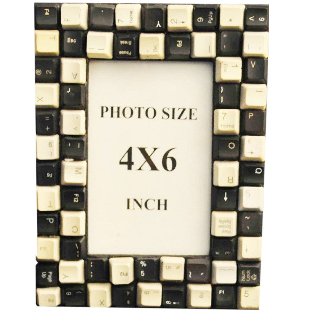 Gorgeous Photo Frame made up of waste computer keyboard keys