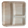 A Set of 20 - areca compartment plate square 10 inch biodegradable compostable microwawe and freezer safe