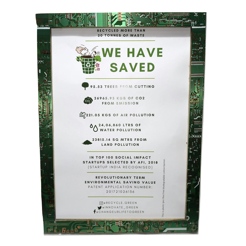 Amazing photo frame made up out of waste electronic circuit board, Size A4
