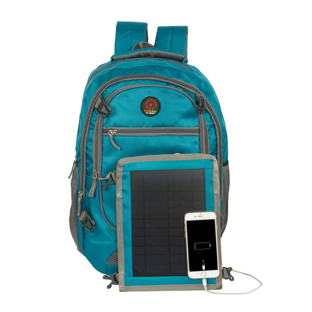 Solar Laptop Backpack L003 with solar panel, battery bank and mobile charger (Sunlast)