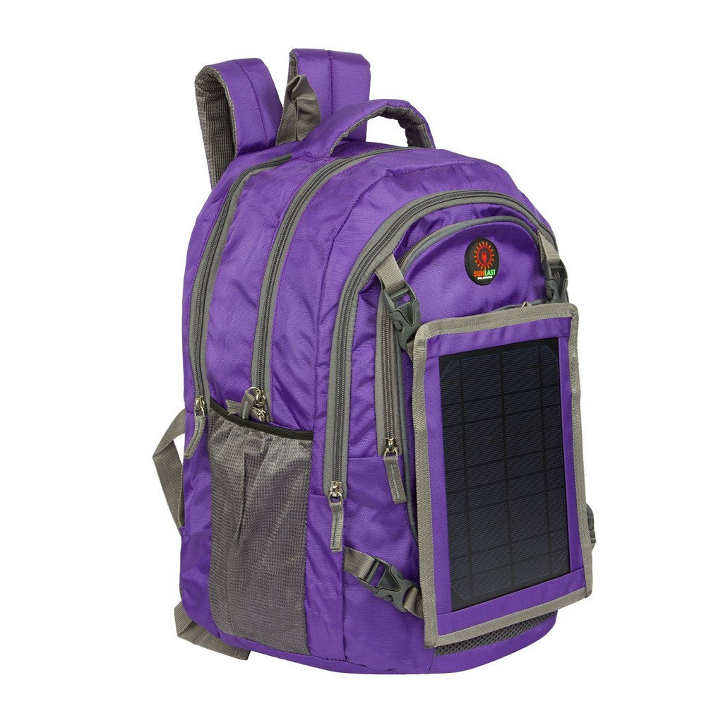 Solar Laptop Backpack L003 with solar panel, battery bank and mobile charger (Sunlast)
