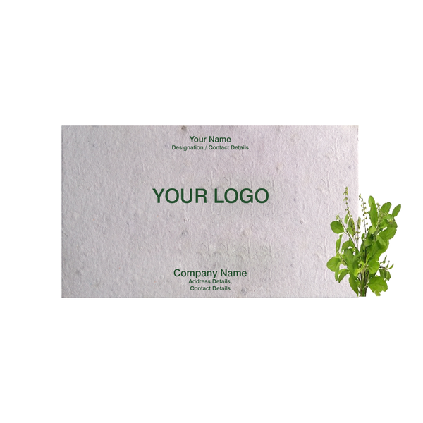 Recycled Plantable Paper Visiting Cards with Holy Basil Seeds (500 Cards)