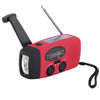 Portable Solar Radio Hand Crank Self Powered Phone Charger 3 LED Flashlight Waterproof Emergency Red