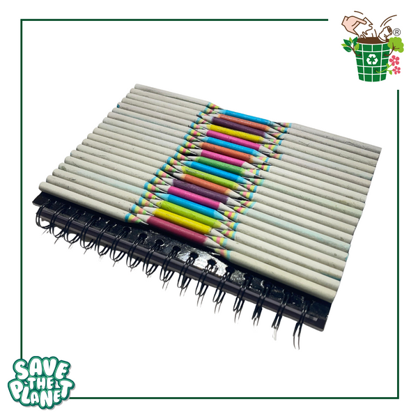 SOT A5 | Newpaper & Colour Pencil Waste Artwork | MLP Recycled | Recycled Paper | 100 Pages (Copy) (Copy)