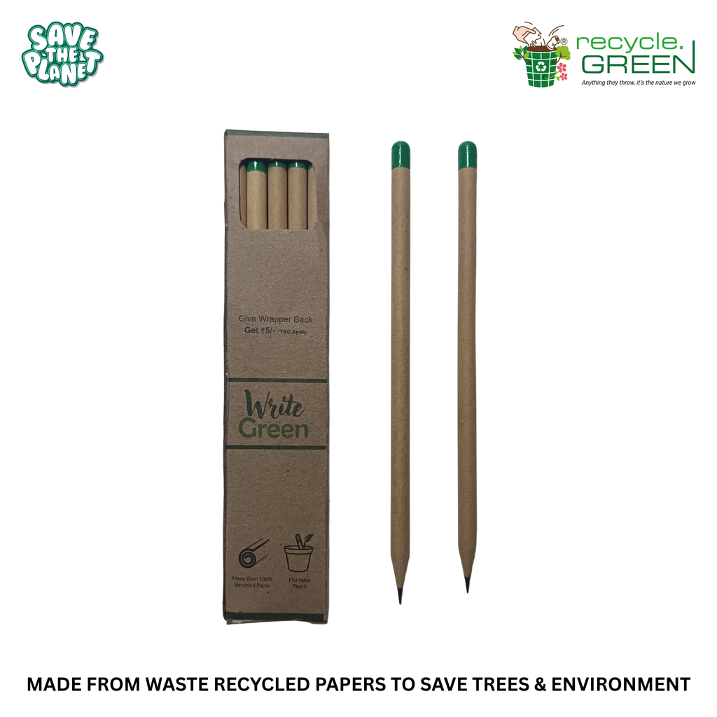 Write Green | Recycled | Brown Paper Pencils | 3 Variants