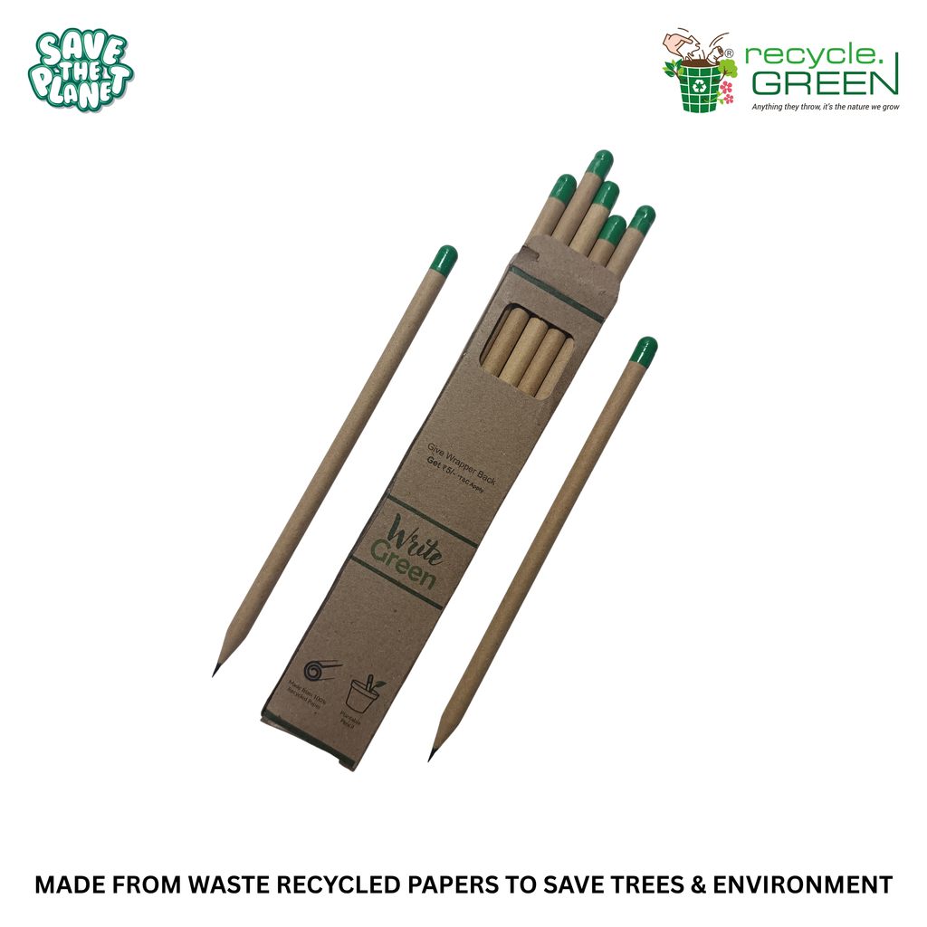 Write Green | Recycled | Brown Paper Pencils | 3 Variants