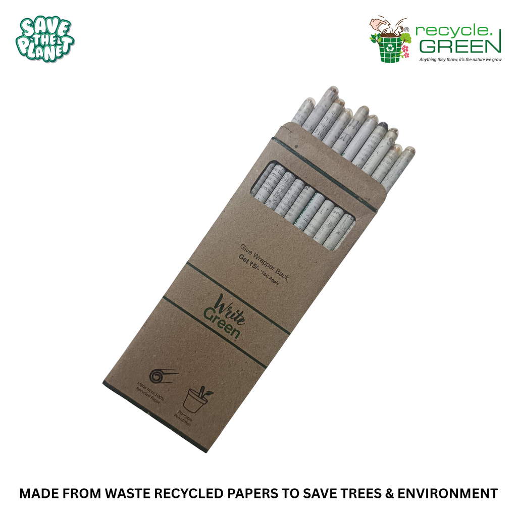 Write Green | Recycled Newspaper Pencils | 3 Variants