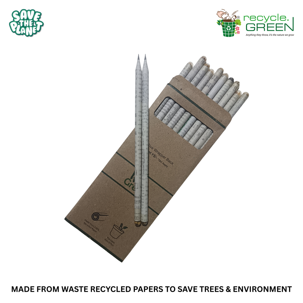 Write Green | Recycled Newspaper Pencils | 3 Variants