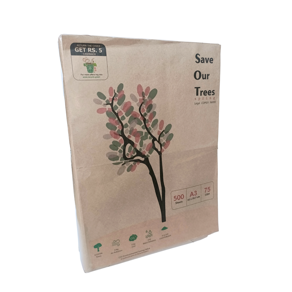 Sot Spring SOT Spring A3 | 75 GSM | Recycled Printing Copier Paper – Recycle.Green
