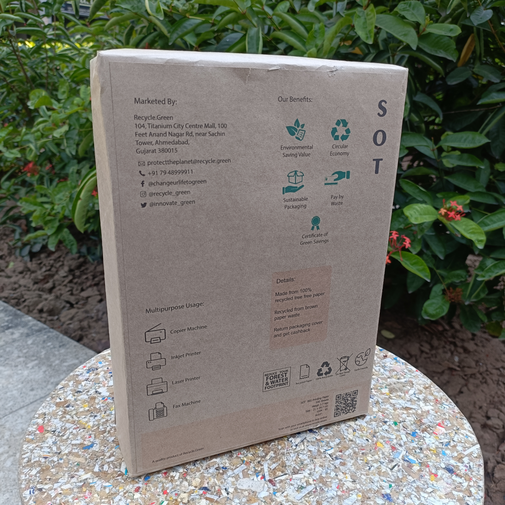 SOT BIG | 97.6% A4 | 95 GSM | Recycled Unbleached Printing Paper