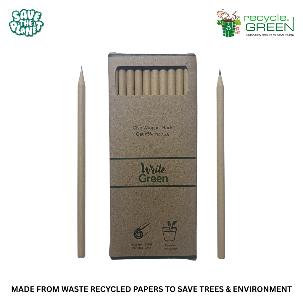 Write Green | Recycled | Brown Paper Pencils | 3 Variants