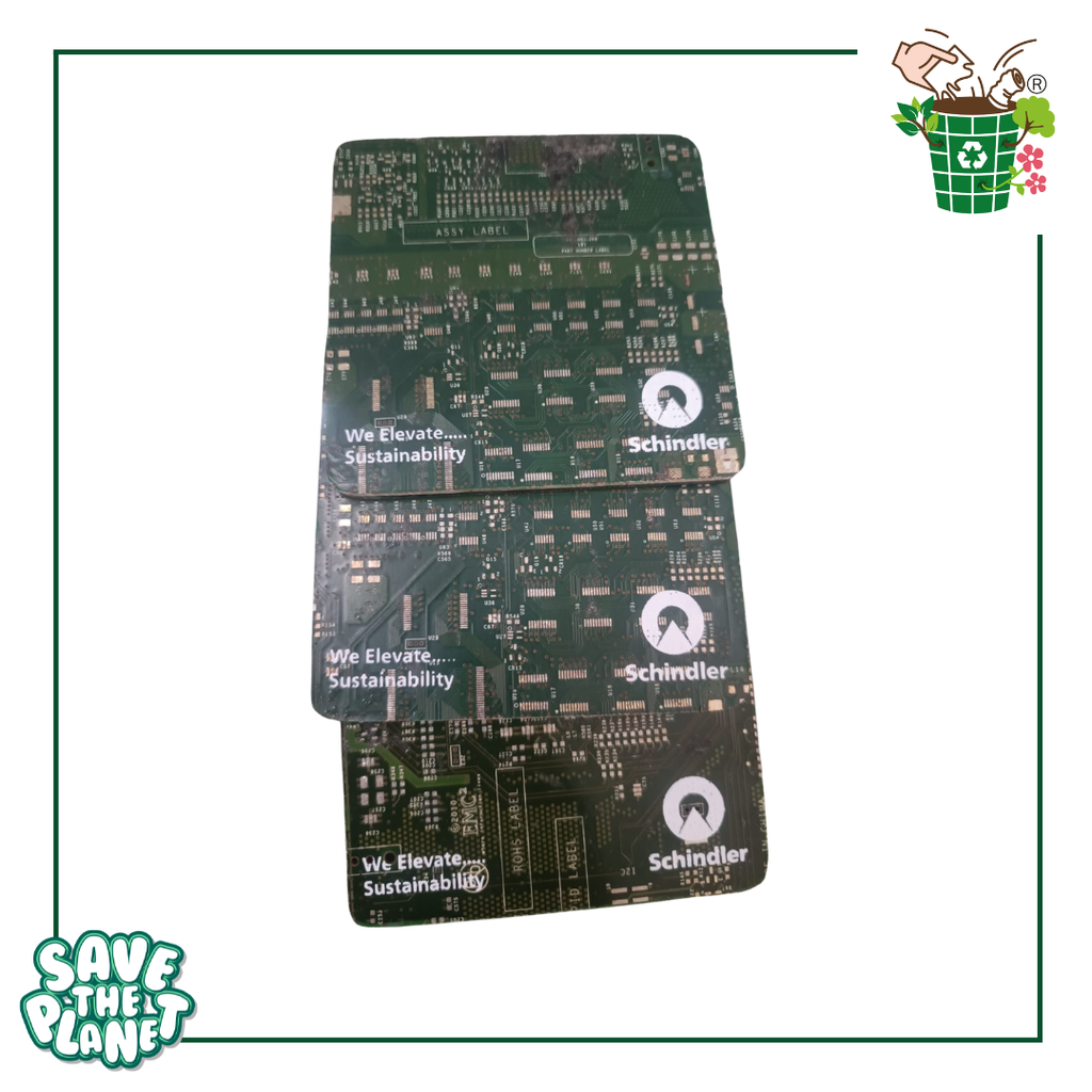 Ewaste recycled square coaster set of 4