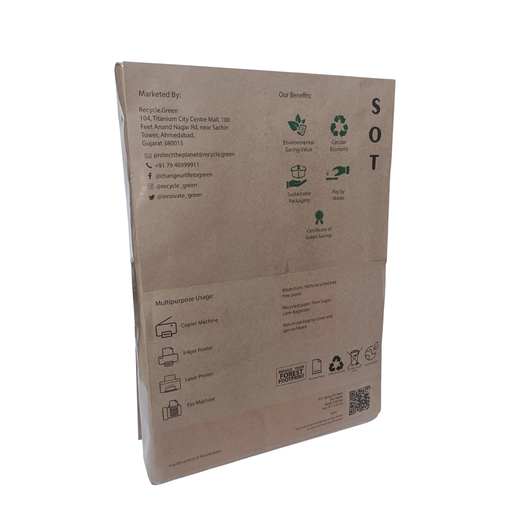 Sot Spring SOT Spring A3 | 70 GSM | Recycled Printing Copier Paper – Recycle.Green