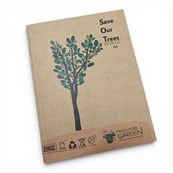 SOT Evergreen | Recycled Paper Notebook | A4 | 172 pages | Ruled | Pack of 6 & 12