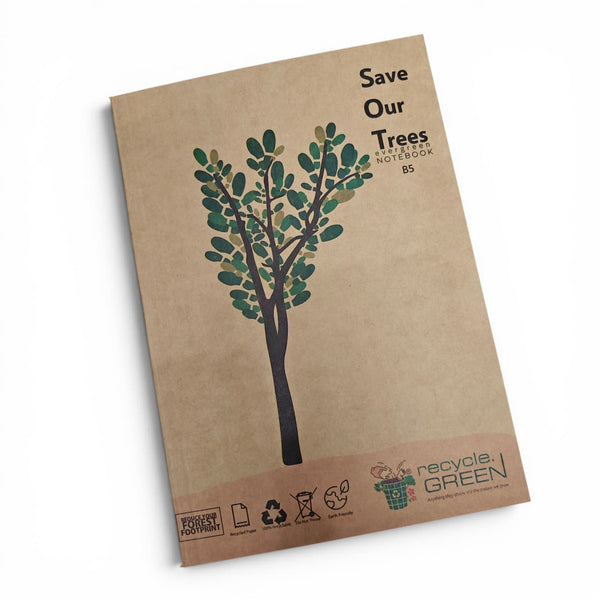 SOT Evergreen | B5 | Recycled Paper Notebook | 172 Pages | Ruled | Pack of 6 & 12