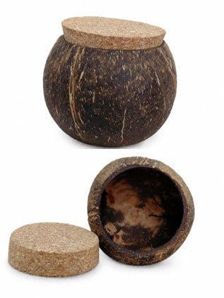 Recycled | Coconut Shell Container | With Air Tight Cork Lid
