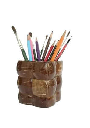 Recycled | Coconut Shell Pieces | Desk Organizer | Stationery Holder