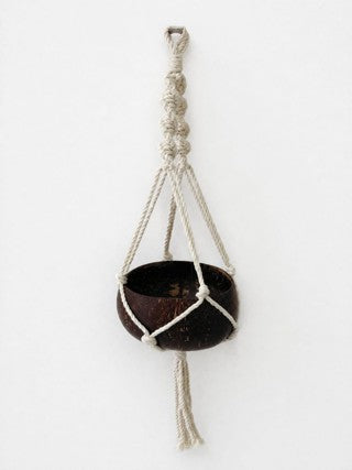 Recycled | Coconut Shell | Round Bowl | Hanging Planter