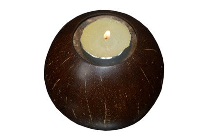 Recycled | Coconut Shell Candle | Stand | Reusable