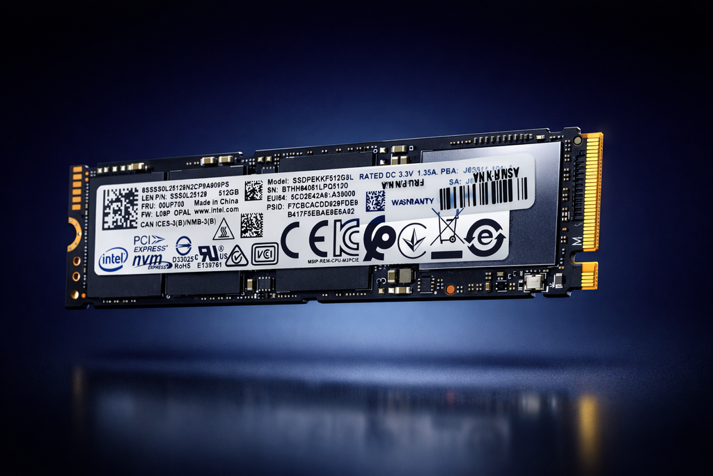 Refurbished SSD 512 GB | Internal use | M.2.2280 | NVMe PCIe Gen 3 x4 | For Laptops Desktops