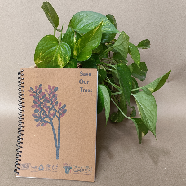 SOT Notebook Diary | Spiral | 50 pages | Single Line Ruling | A5 | Recycled Pages | Set of 5