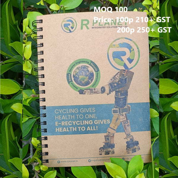 SOT BIG B5 | Wiro | Brown Recycled paper | Writing Pages B/W branding | MOQ 100