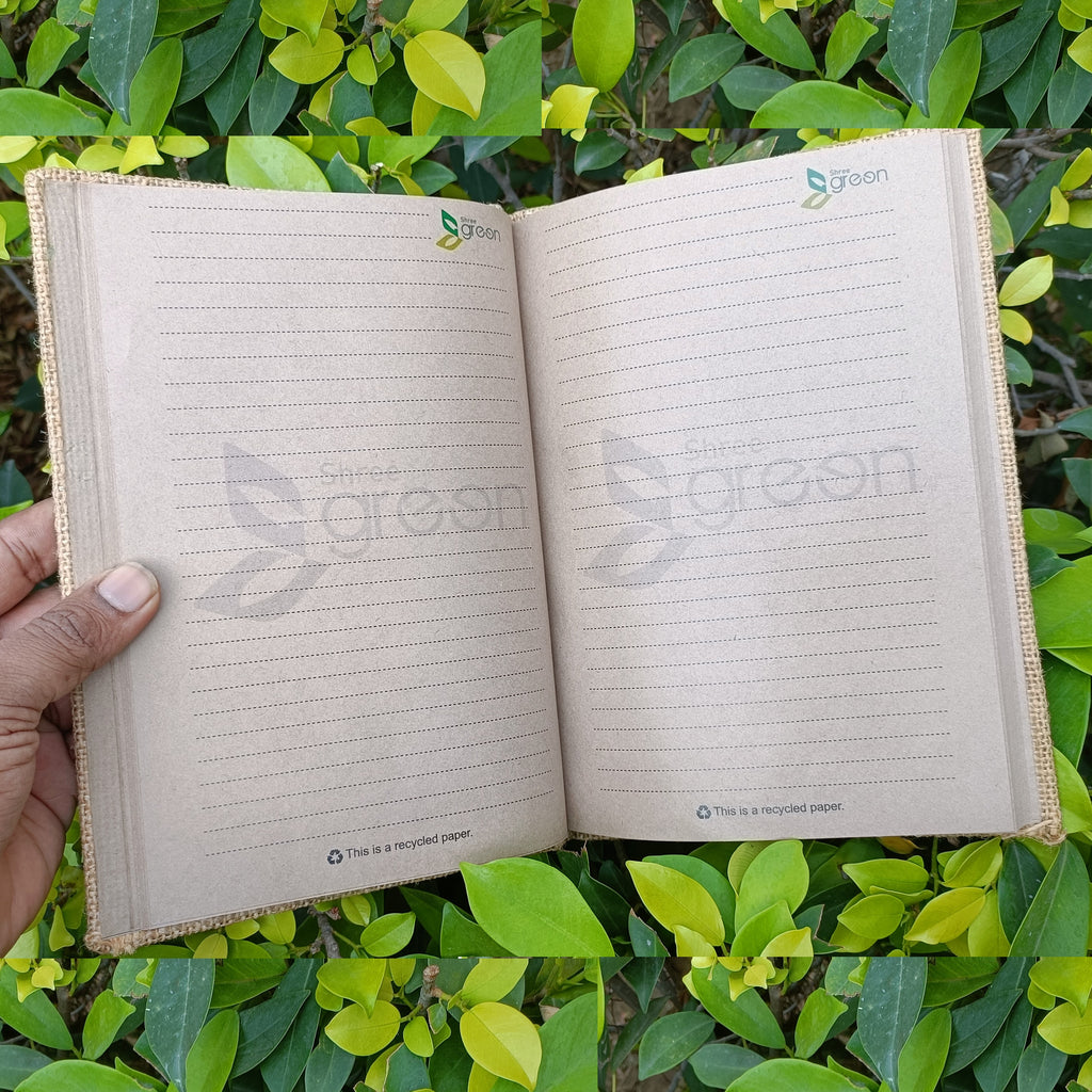 SOT BIG | Natural Jute Cover | Brown Recycled paper | Colour branding on pages | MOQ 100