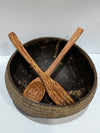 Recycled | Coconut Shell Round Bowl | Large | With fork and spoon