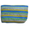 Purse recycled from waste plastic bags - multicolour stripes