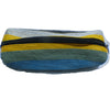 Small pencil pouch recycled from waste plastic bags - yellow green blue