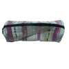 Small pencil pouch recycled from waste plastic bags - pink white