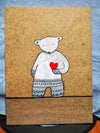 Bear Love - Recycled Handmade Diary made by ECOHUT