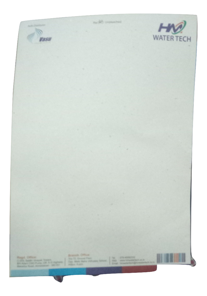 Recycled Unbleached Letterhead - With Printing / Branding
