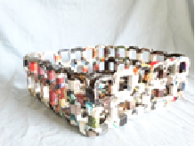 Upcycled Magzene Square Basket