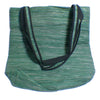 Big Carry Bag recycled from waste plastic bags - green stritched