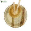 Set of 10 areca round plt 10"+bowl+small wooden spoon+fork biodgrdble compstble microwv+freezer safe