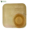 A Set of 10 - areca square plate 12 inch + bowl biodegradable compostable microwawe and freezer safe
