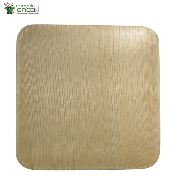 Biodegradable Compostable Areca Square Plate table ware microwave+freezer safe 6 x 6" (Set of 25)