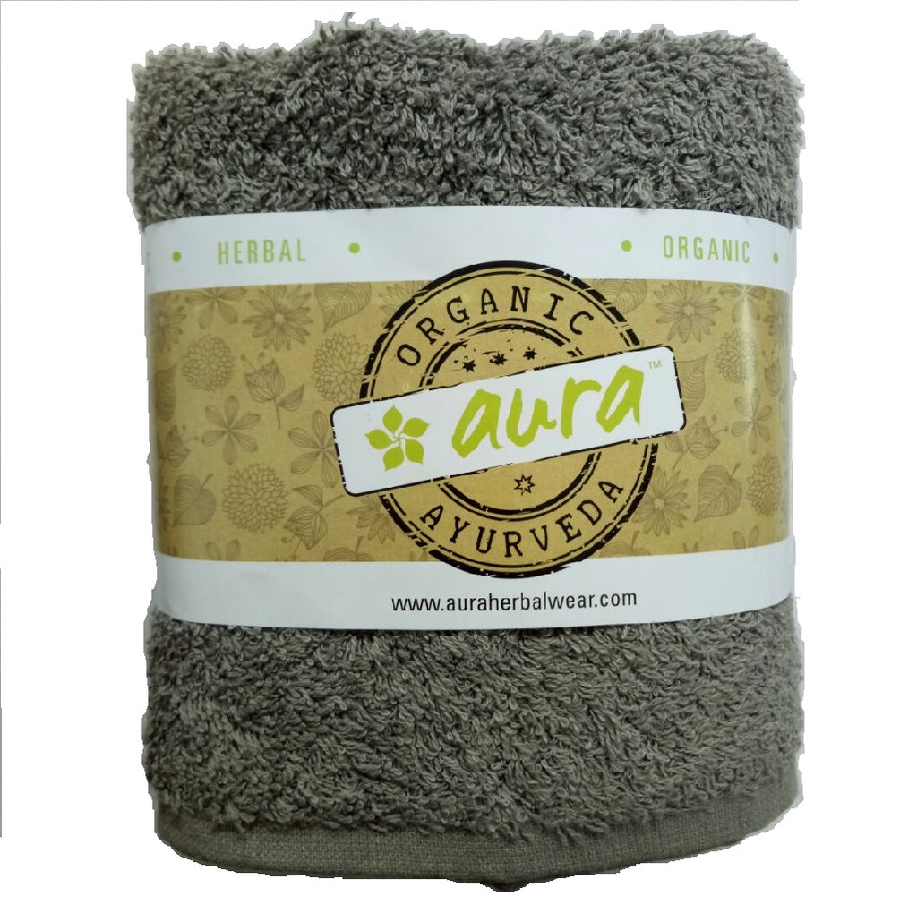 Organic Herbal Dyed Hand Towel Cotton Terry Fabric 16" x 24"