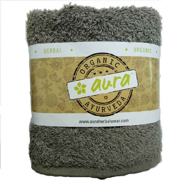 Organic Herbal Dyed Hand Towel Cotton Terry Fabric 16" x 24"