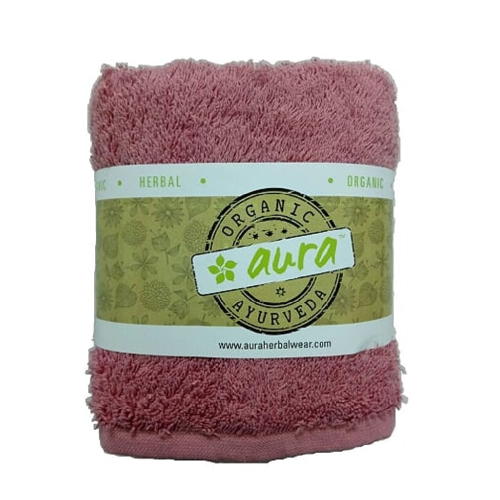 Organic Herbal Dyed Hand Towel Cotton Terry Fabric 16" x 24"