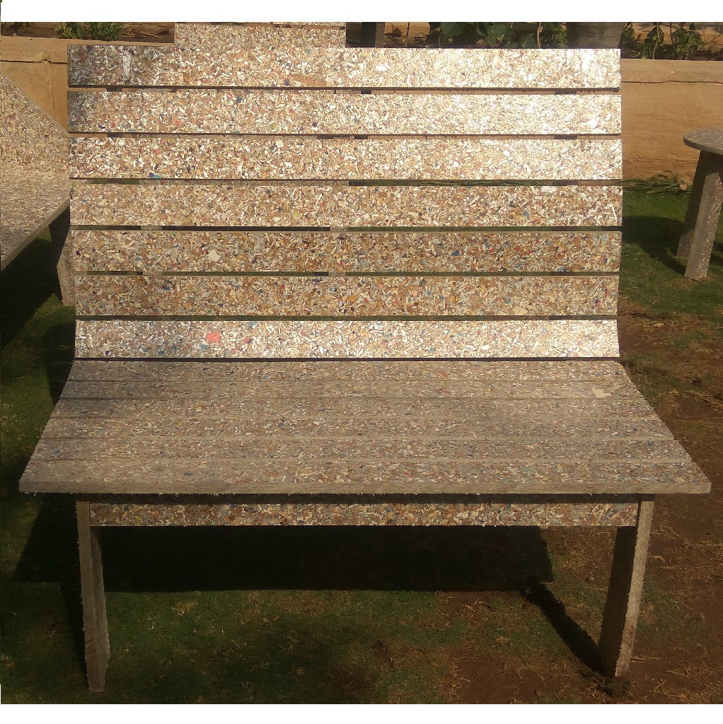 Waste TetraPak Recycled Chipboard Furniture Garden Bench Recycle.Green