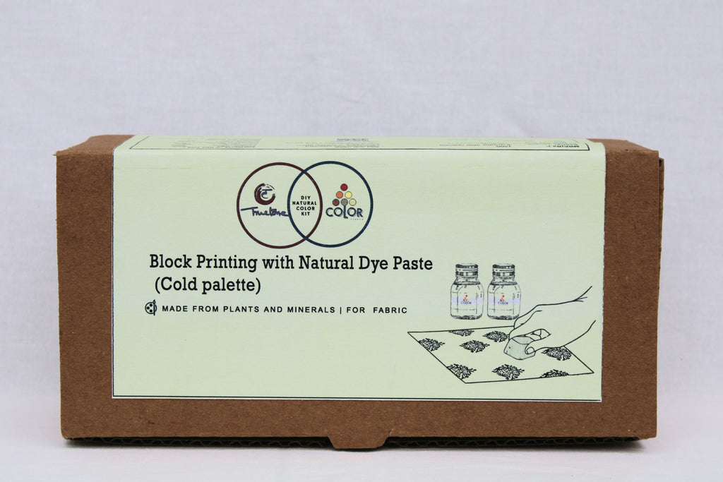 Organic Herbal Block Printing with Natural Dye Paste (Cold Palette) 