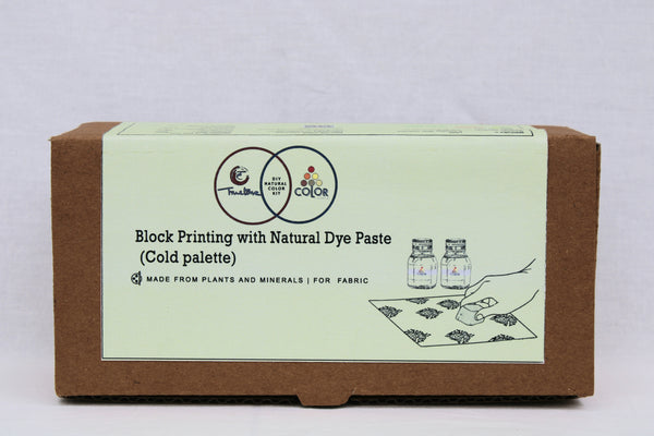 Organic Herbal Block Printing with Natural Dye Paste (Cold Palette) 