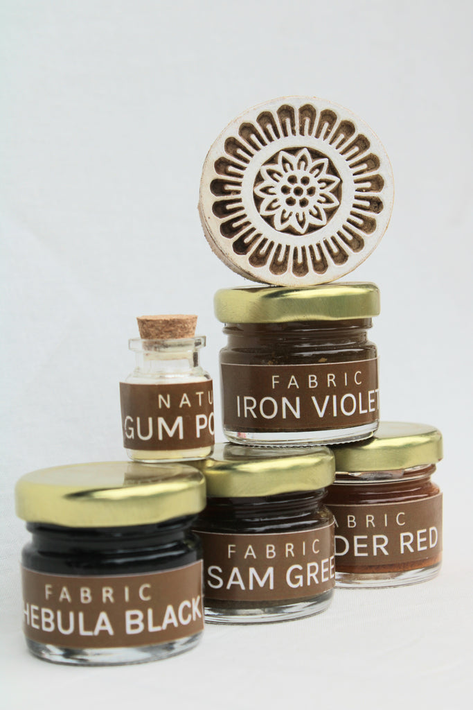 Organic Herbal Block Printing with Natural Dye Paste (Cold Palette) 