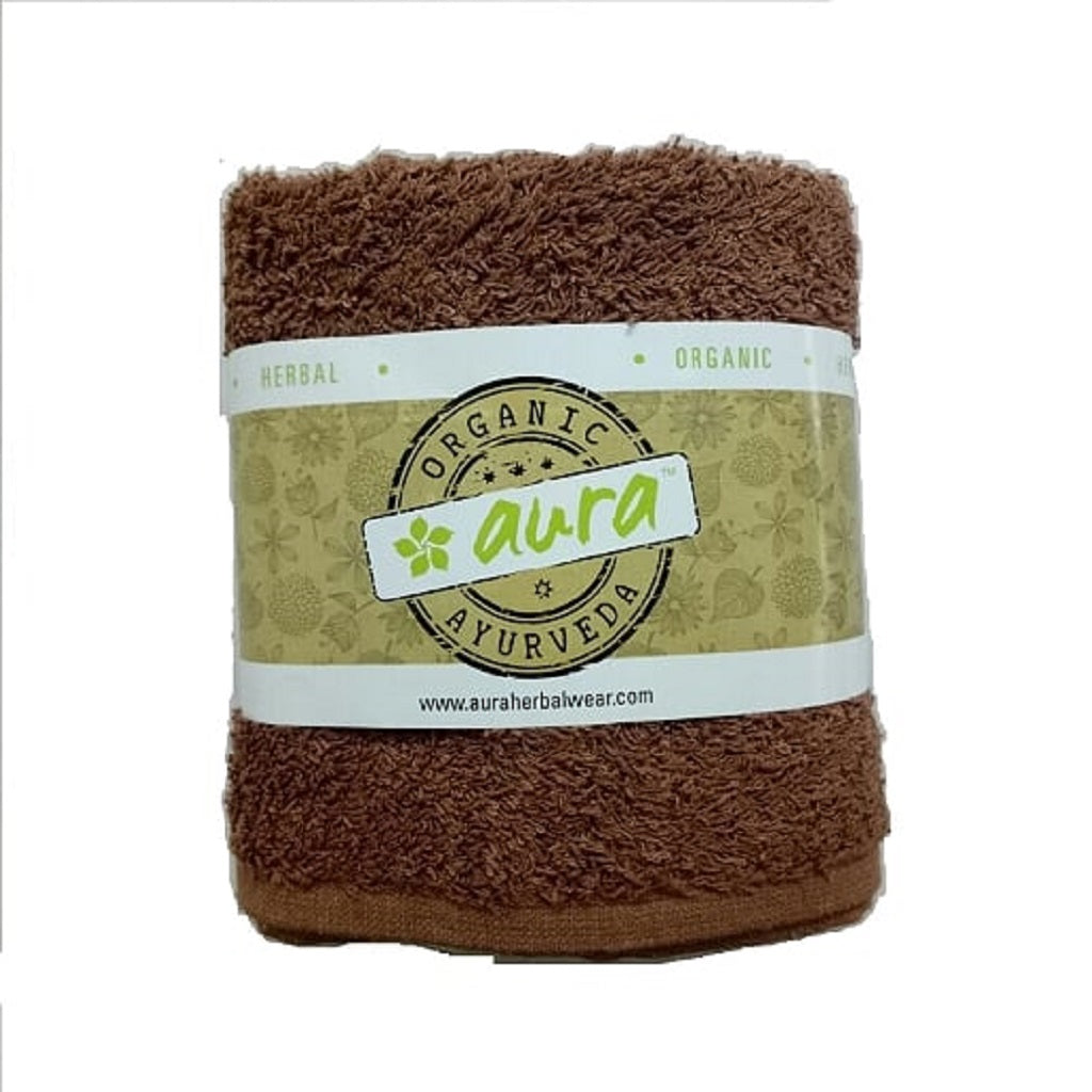 Organic Herbal Dyed Hand Towel Cotton Terry Fabric 16" x 24"