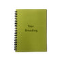 2 Fold Diary Wiro 17cms x 24 cms size made out of Recycled Paper Single Line ruled 200 pages -Your Branding