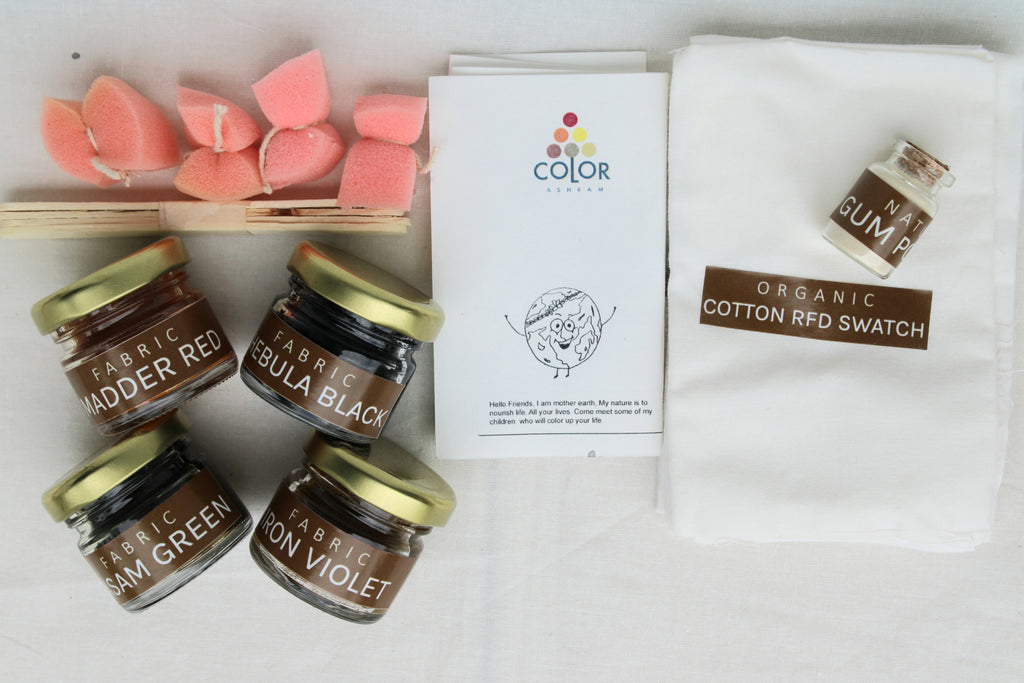 Organic Herbal Fabric Painting with Natural Dye Paste (Cold Palette 