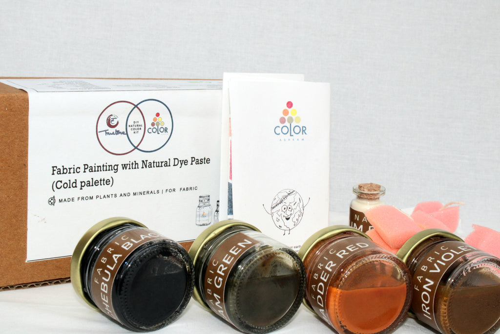 Organic Herbal Fabric Painting with Natural Dye Paste (Cold Palette 